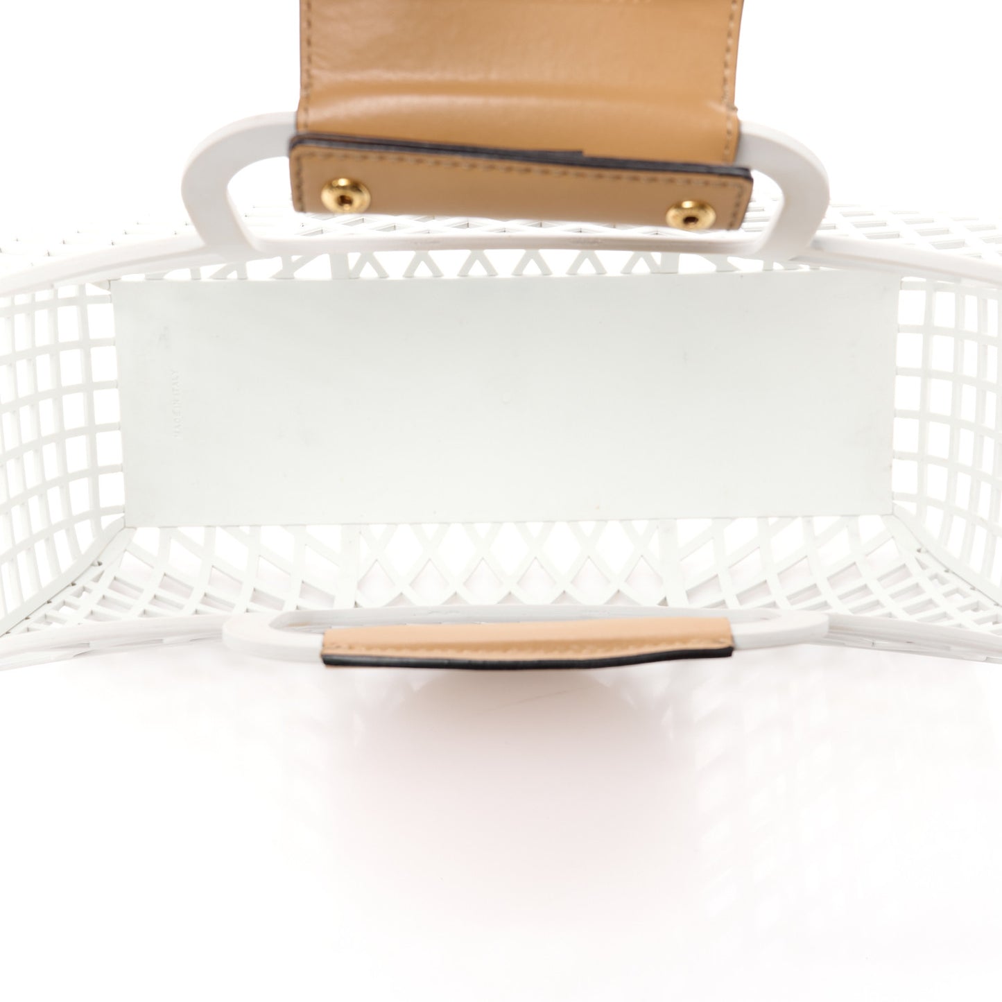 Recycled Plastic Vitello Liberty Matte Medium Fendi Basket White Ice Miele Scuro