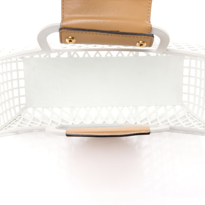 Fendi Recycled Plastic Vitello Liberty Matte Medium Fendi Basket White Ice Miele Scuro 5 of 13