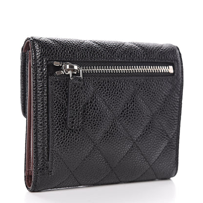 Chanel Caviar Quilted Compact Flap Wallet Black 3 of 8
