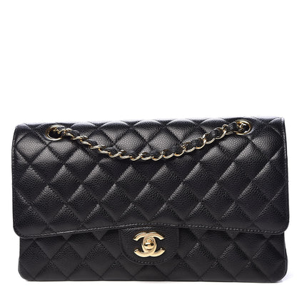 Chanel Caviar Quilted Medium Double Flap Black 1 of 10