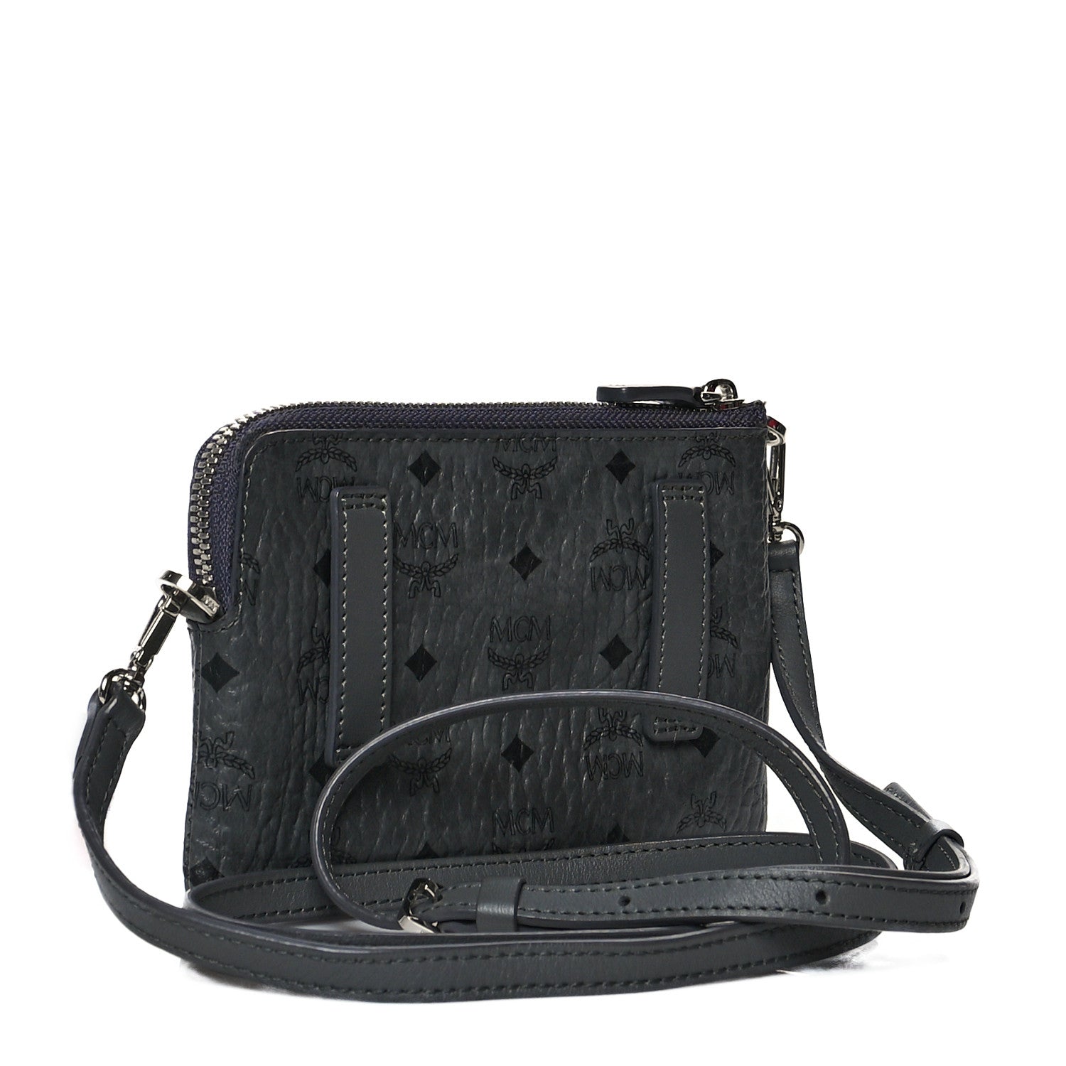 MCM Visetos Crossbody Tech Pouch Phantom Grey 3 of 11
