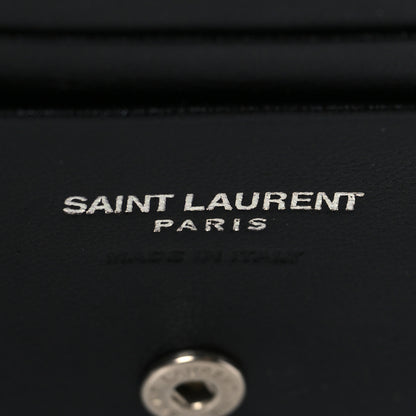Saint Laurent Lambskin Y Quilted Monogram Loulou Flap Wallet Black 6 of 7
