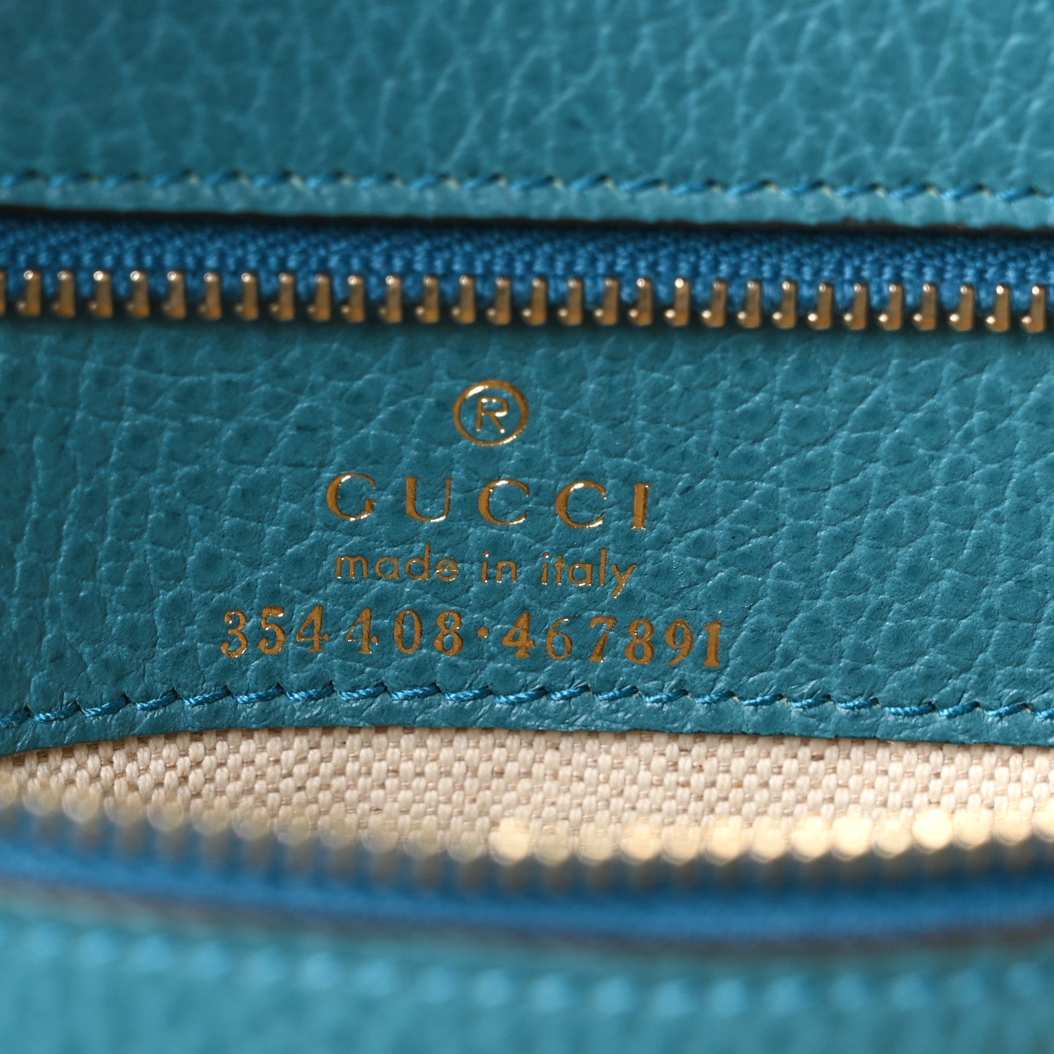 Gucci Dollar Calfskin Small Swing Tote Classic Marine Deep Cobalt 7 of 10