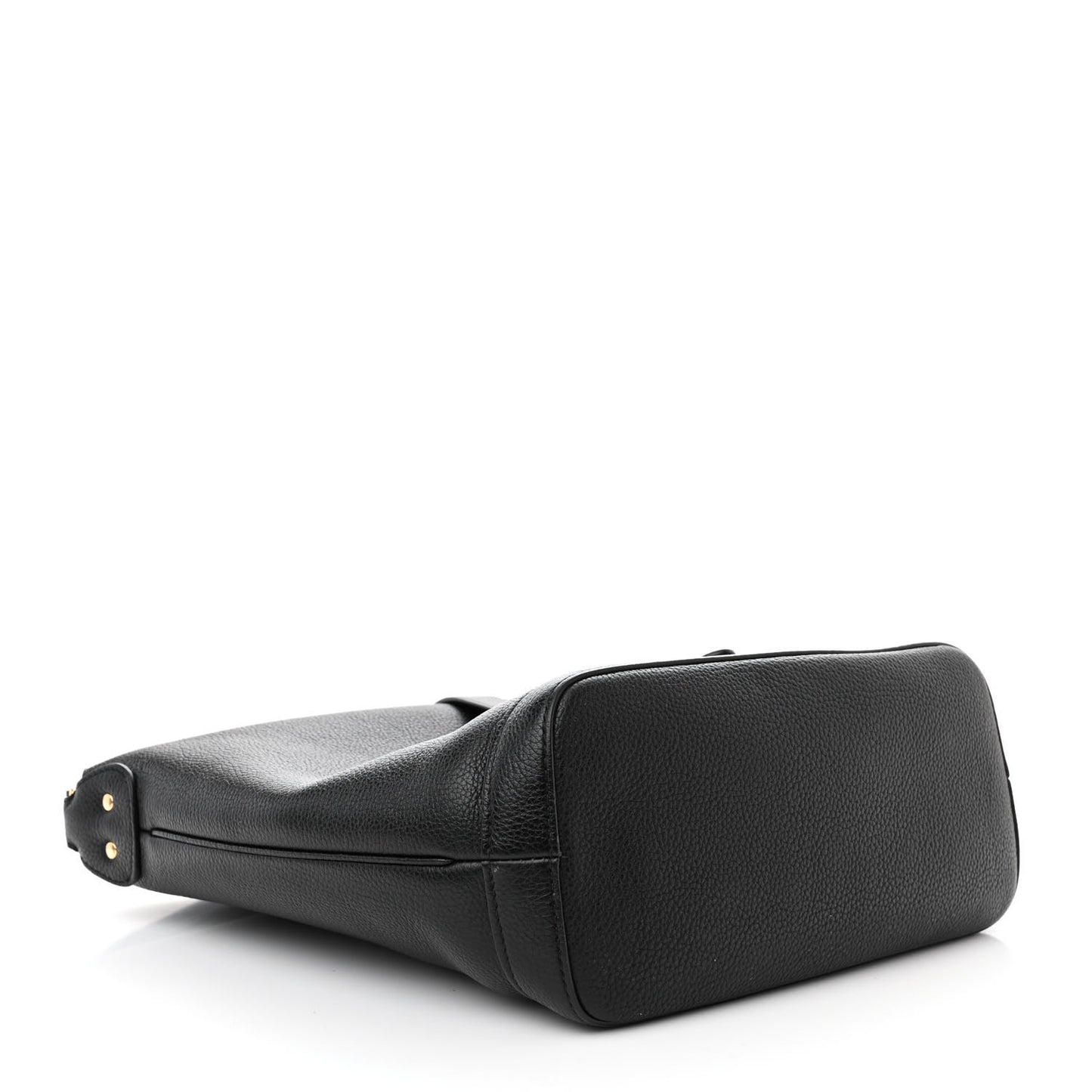 Soft Grained Calfskin Medium Bucket Bag Black