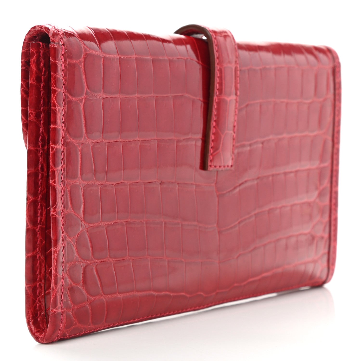 Hermes Shiny Niloticus Crocodile Mini Jige Elan Clutch 3 of 7
