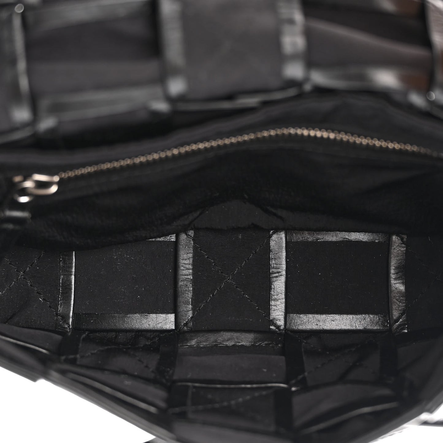 Paper Calfskin Maxi Intreccio Cassette Crossbody Bag Black