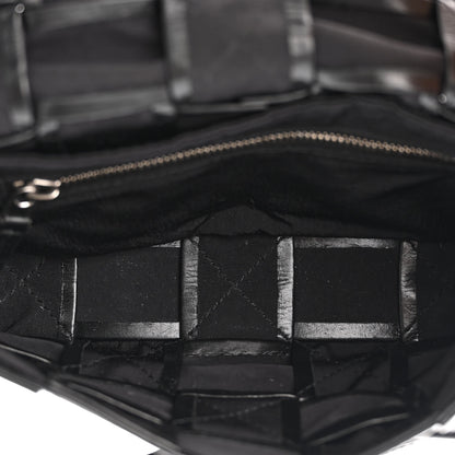 Bottega Veneta Paper Calfskin Maxi Intreccio Cassette Crossbody Bag Black 5 of 12