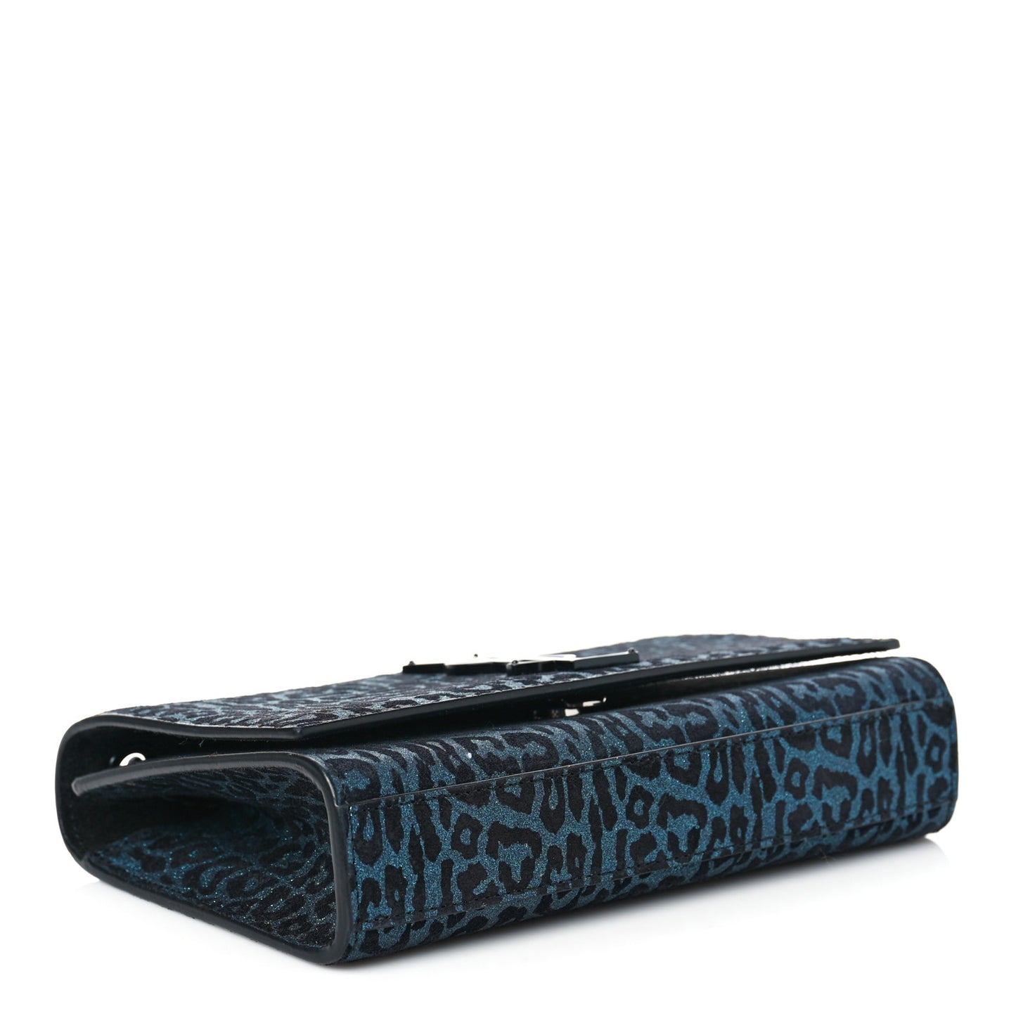 Glitter Leopard Small Monogram Kate Satchel Blue