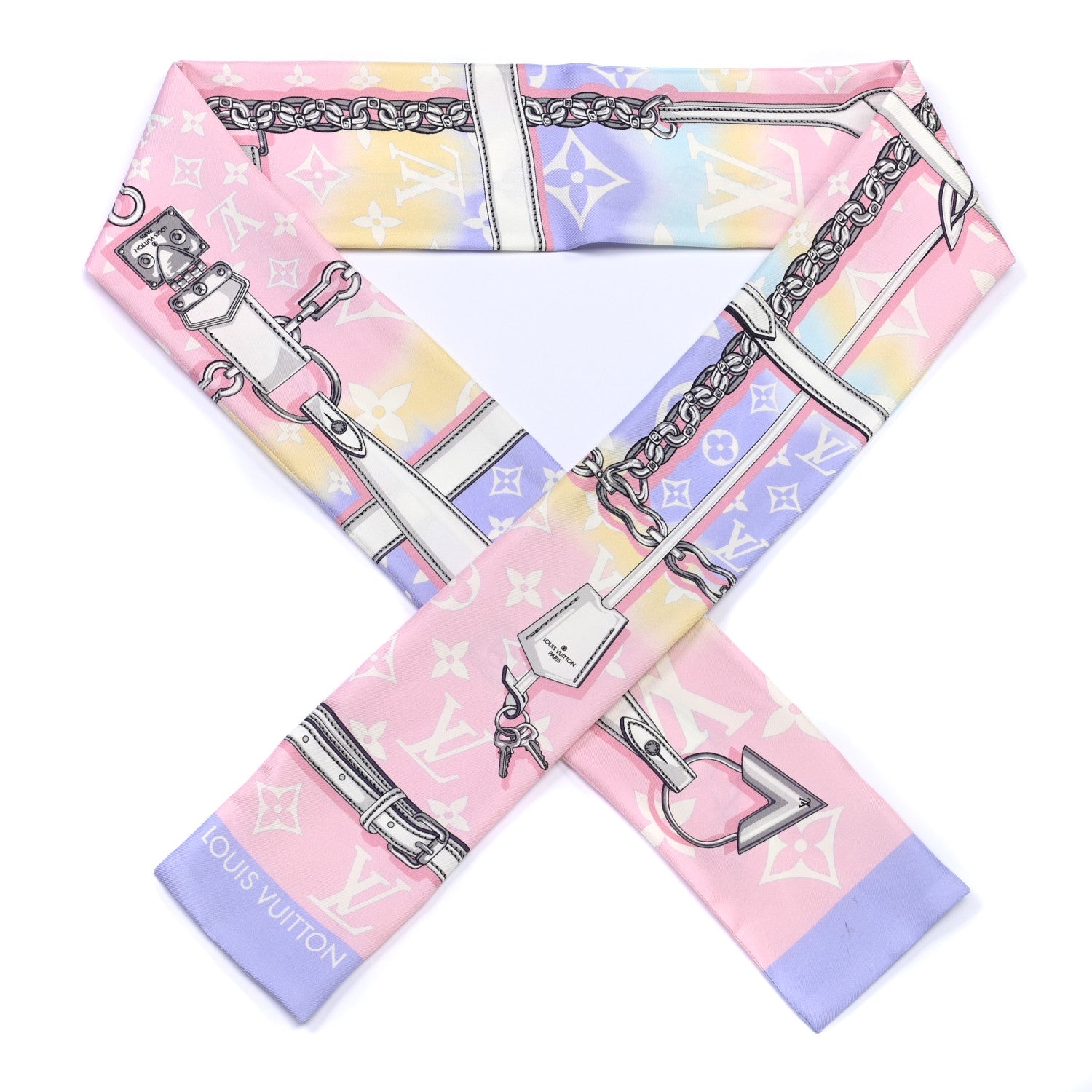 Louis Vuitton Silk Monogram Escale Confidential Bandeau Pink 1 of 6