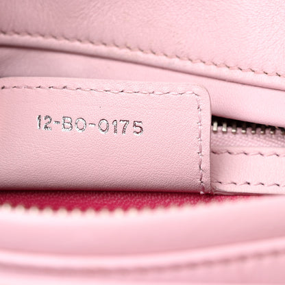 Christian Dior Calfskin Patent Embroidered Valentines Day Heart Medium Lady Dior Pink Multicolor 7 of 18