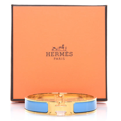 Hermes Enamel Narrow Clic Clac H Bracelet GM Bleu Indien 6 of 6