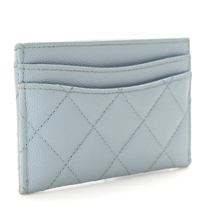 Chanel Caviar Quilted Card Holder Light Blue 3 of 8