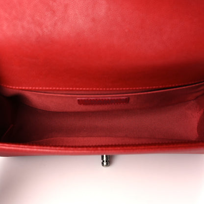 Chanel Caviar Quilted Medium Boy Flap Red 7 of 9