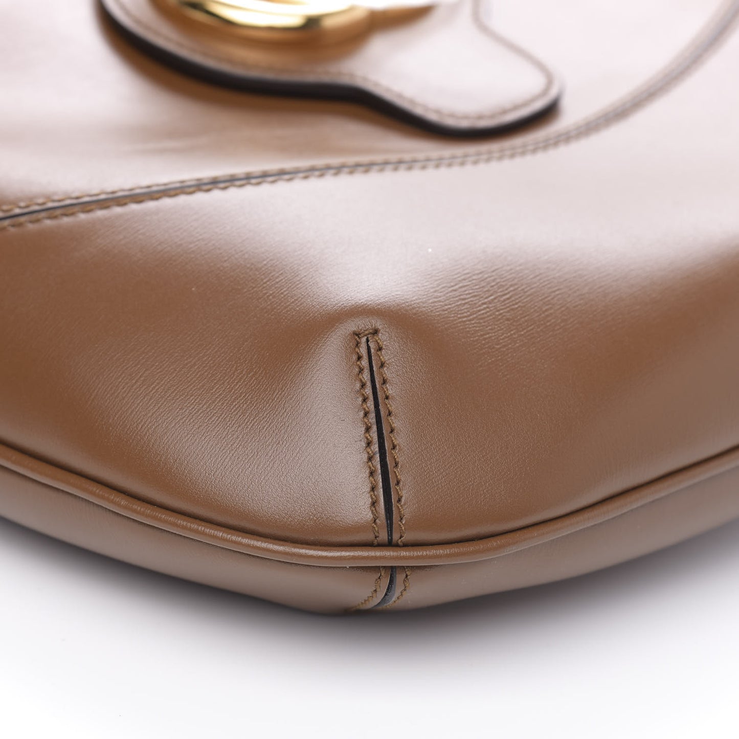 Boarded Plutone Calfskin Medium Arli Shoulder Bag Nocciola