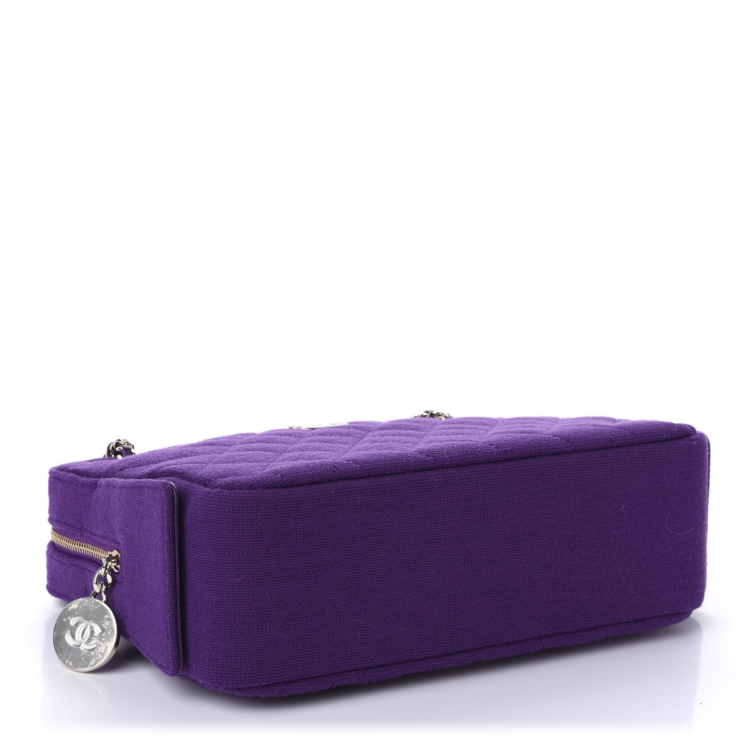 Chanel Jersey Quilted Camera Case Purple 5 of 12