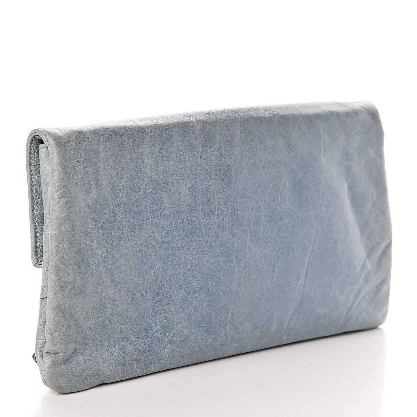 Agneau Giant 21 Silver Hardware Envelope Clutch Sky Silver Hardware