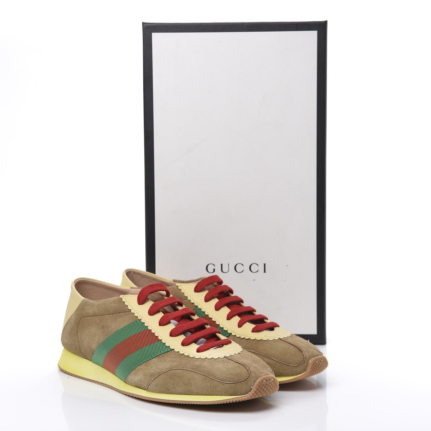 Gucci Suede Web Mens Rocket Sneakers 7 Nocciola Burro 8 of 9