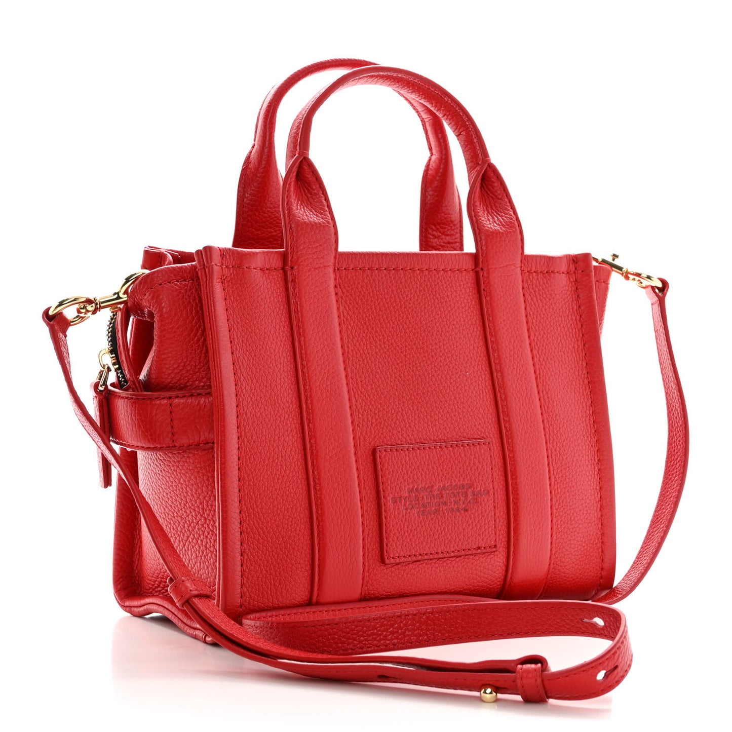 Grained Calfskin Small The Tote Bag True Red