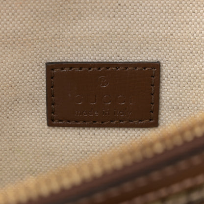 Gucci GG Supreme Monogram Textured Calfskin Retro Interlocking G Belt Bag Beige Ebony Brown Sugar 6 of 18