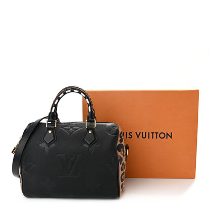 Louis Vuitton Empreinte Monogram Giant Wild At Heart Speedy Bandouliere 25 Black 10 of 10