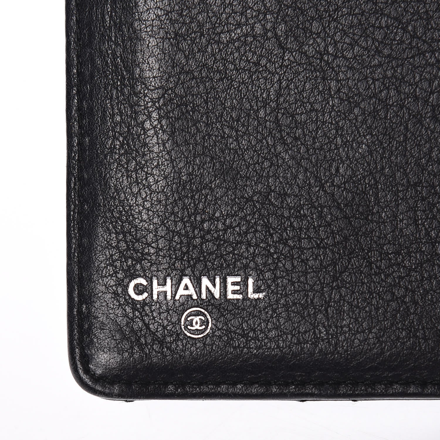 Chanel Calfskin Diamond Stitched Yen Wallet Black 6 of 14