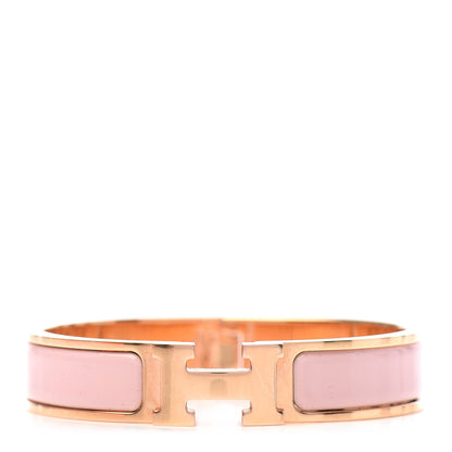 Hermes Enamel Narrow Clic Clac H Bracelet Rose Cassata 1 of 5