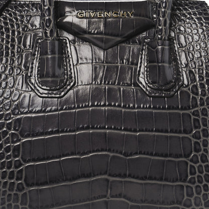 Givenchy Calfskin Crocodile Embossed Mini Antigona Storm Grey 8 of 10