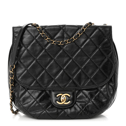 Chanel Glazed Calfskin Quilted Medium Bubble CC Flap Black 1 of 11