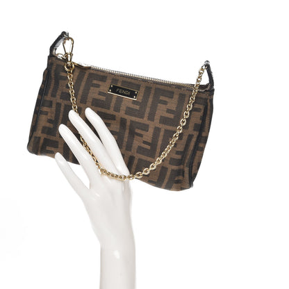 Fendi Zucca Vitello Elite Pochette Tobacco 2 of 10