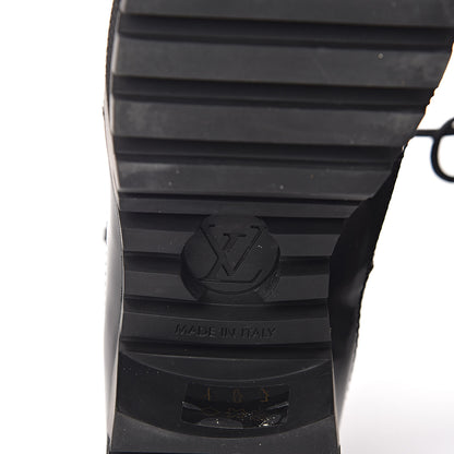 Louis Vuitton Suede Calfskin Monogram Checkpoint Platform Desert Boots 41 Black 7 of 9