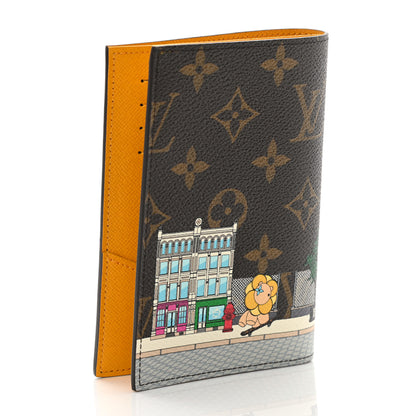 Louis Vuitton Monogram 2022 Christmas Animation New York Soho Passport Cover Yellow 3 of 7