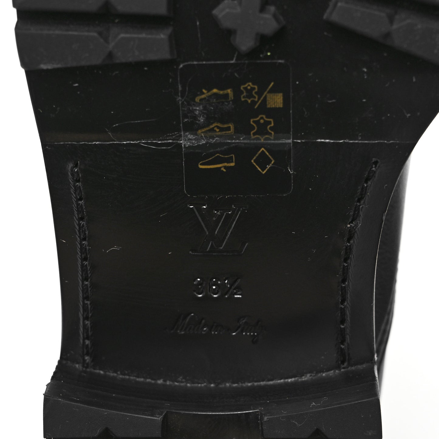 Calfskin Monogram Discovery Flat Ankle Boots 36.5 Black