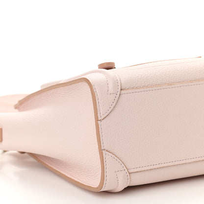 Celine Drummed Calfskin Nano Luggage Pale Pink 9 of 10
