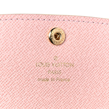 Louis Vuitton Damier Azur Emilie Wallet Rose Ballerine 6 of 9