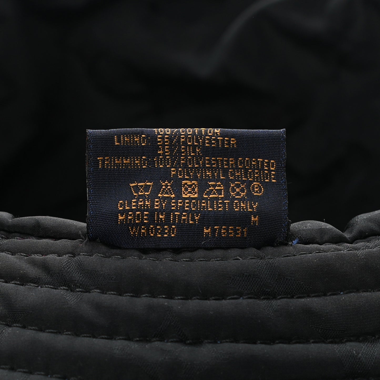 Monogram Denim Fringe Bob Bucket Hat M Blue