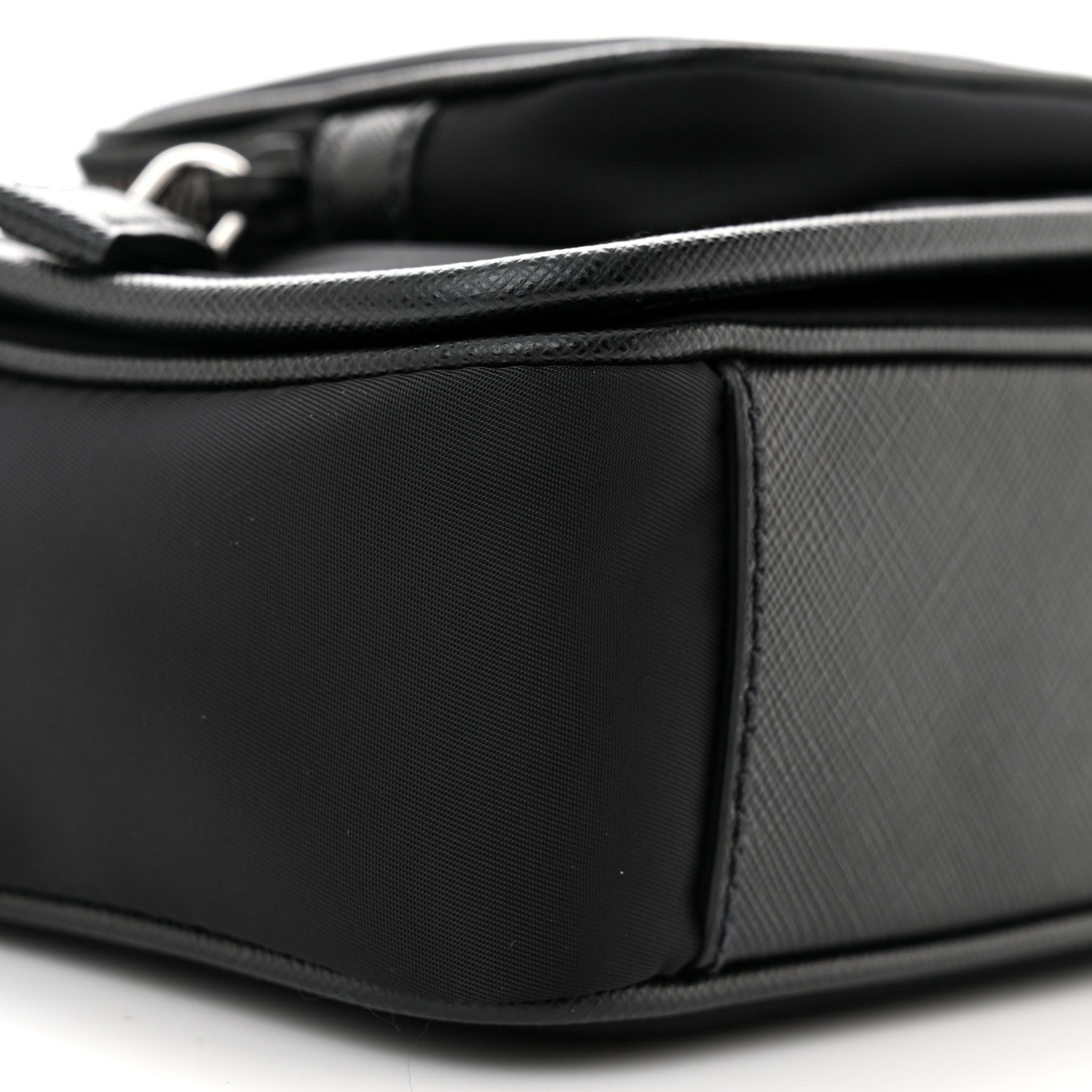 Prada Tessuto Nylon Saffiano Re-Edition 2005 Shoulder Bag Black 9 of 10