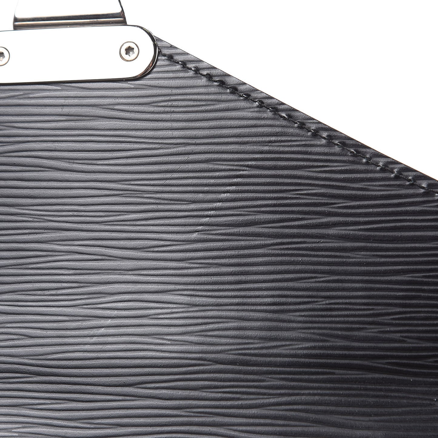 Epi Pochette Sellier Dragonne Clutch Black