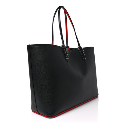 Christian Louboutin Calfskin Spikes East West Cabata Tote Black 2 of 9