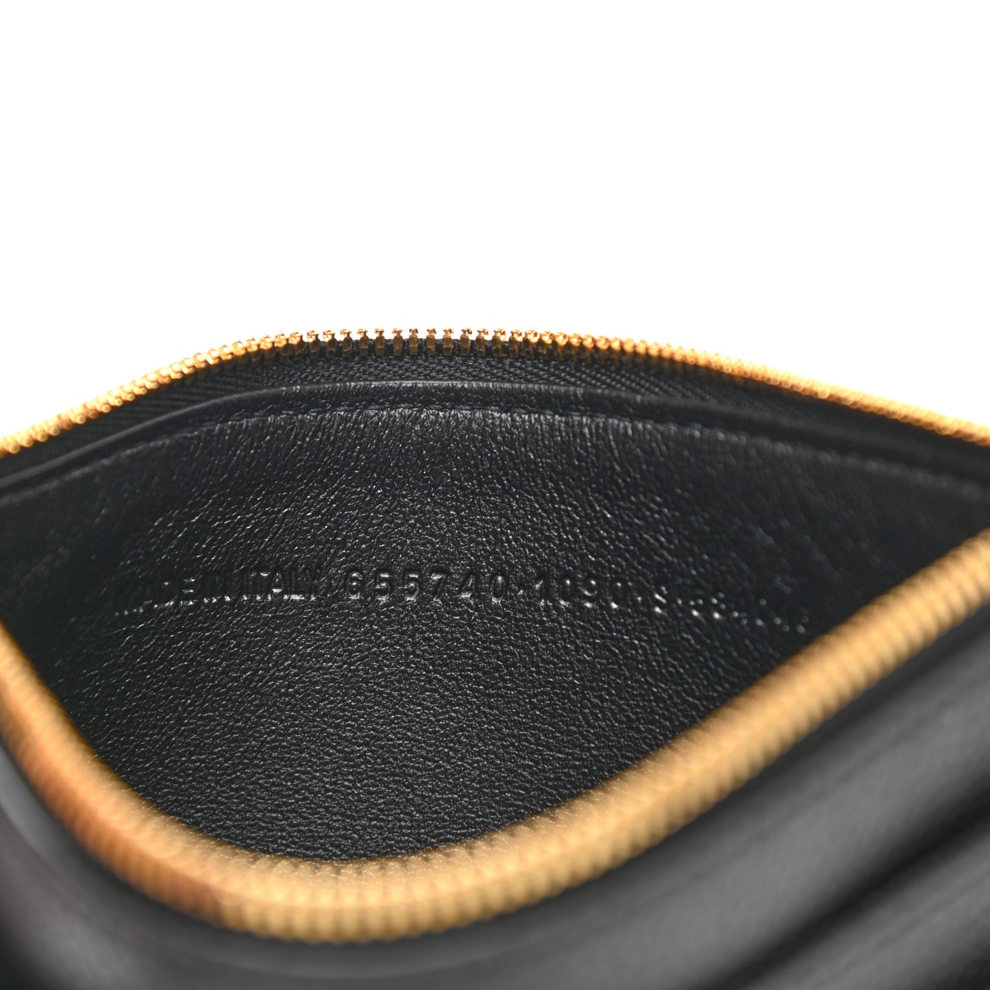 Grained Calfskin Logo Long Coin Card Holder Black