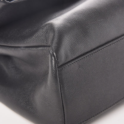 Saint Laurent Grain De Poudre Medium West Hollywood Monogram Fold-Over Black 9 of 12