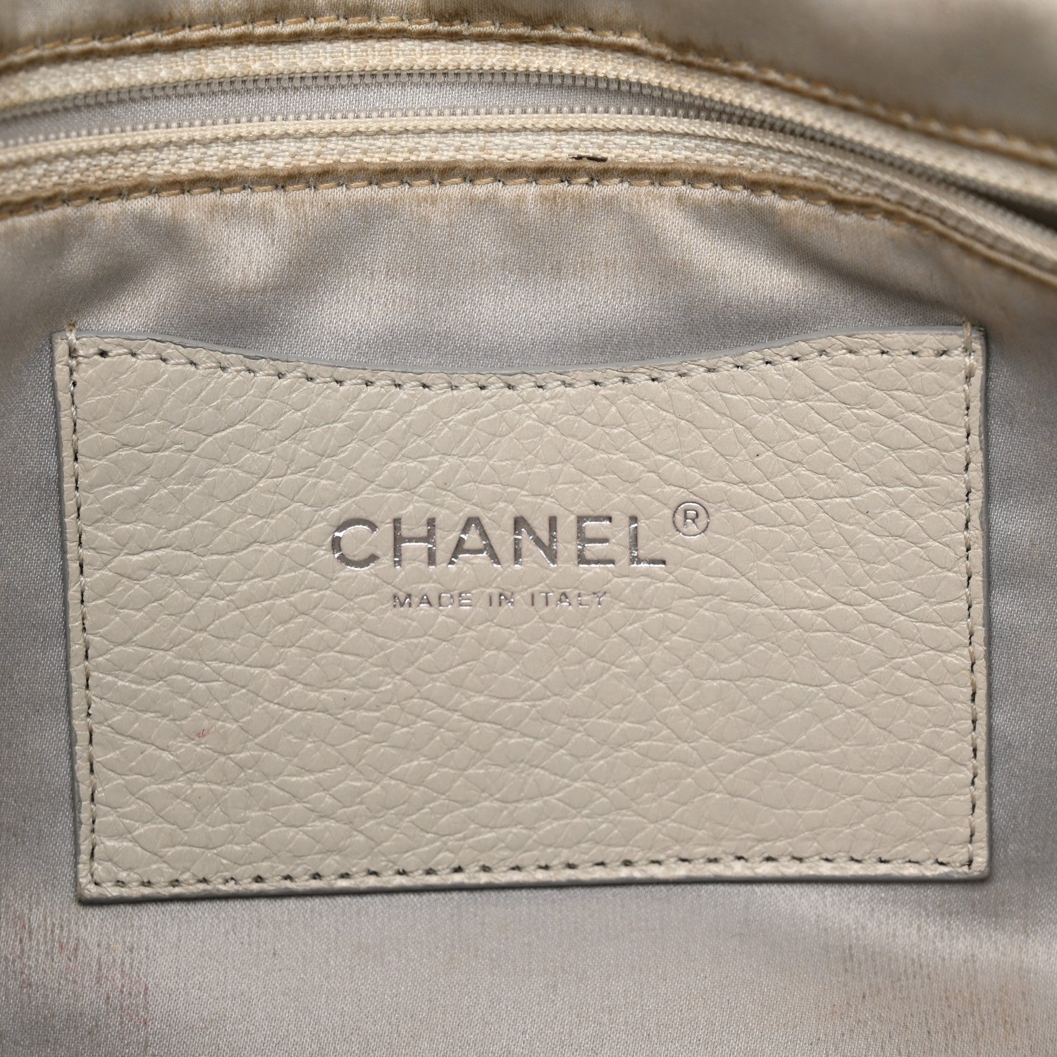 Chanel Glazed Calfskin XL On The Road Flap Light Grey 6 of 12