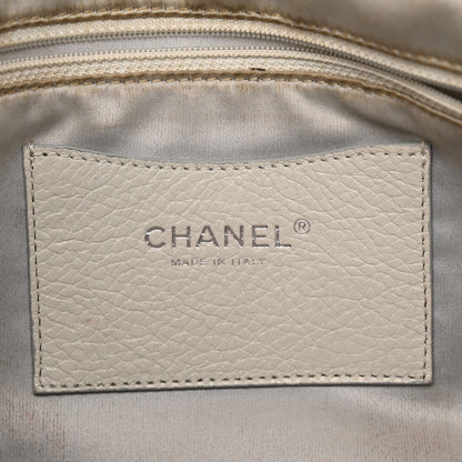 Chanel Glazed Calfskin XL On The Road Flap Light Grey 6 of 12