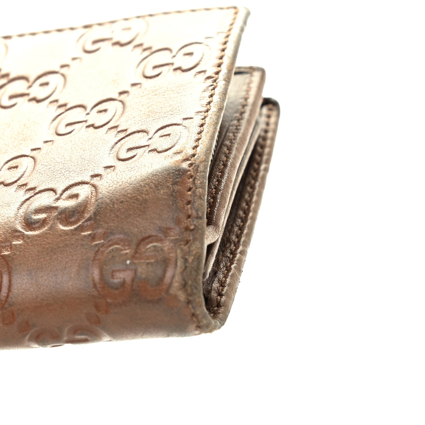 Guccissima Twins Continental Flap Wallet Brown