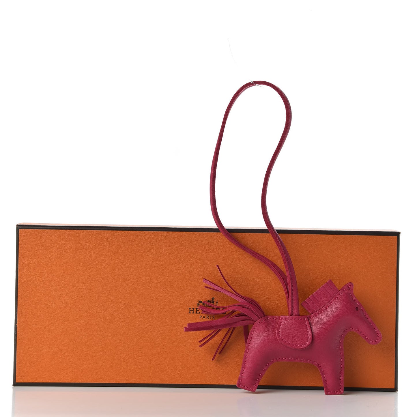 Milo Lambskin Grigri Rodeo Horse Bag Charm PM Rose Mexico