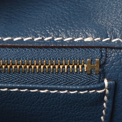 Hermes Epsom Candy Birkin 35 Rouge Casaque Bleu Thalassa 13 of 35