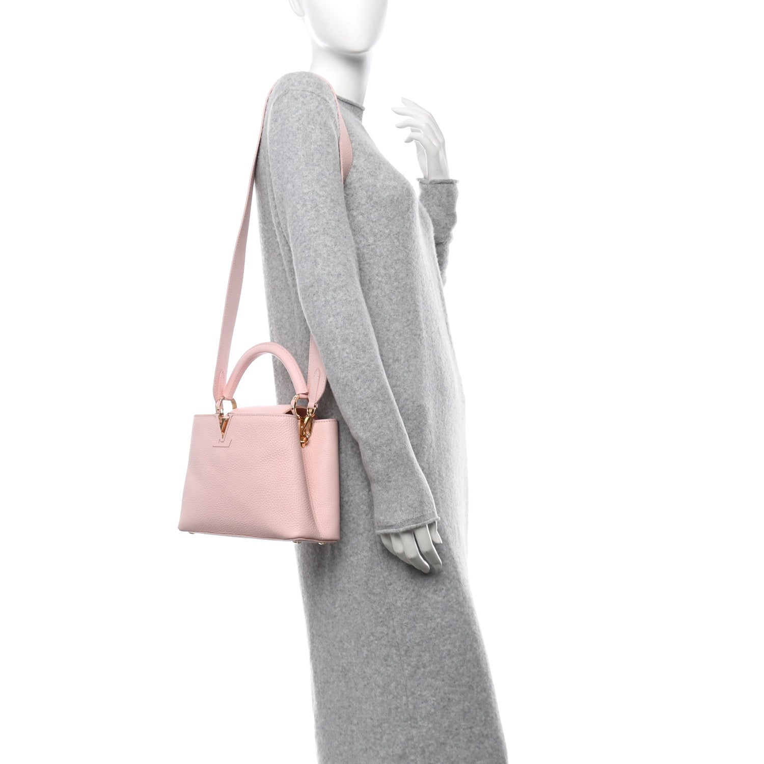 Louis Vuitton Taurillon Capucines BB Rose Jasmin 2 of 9