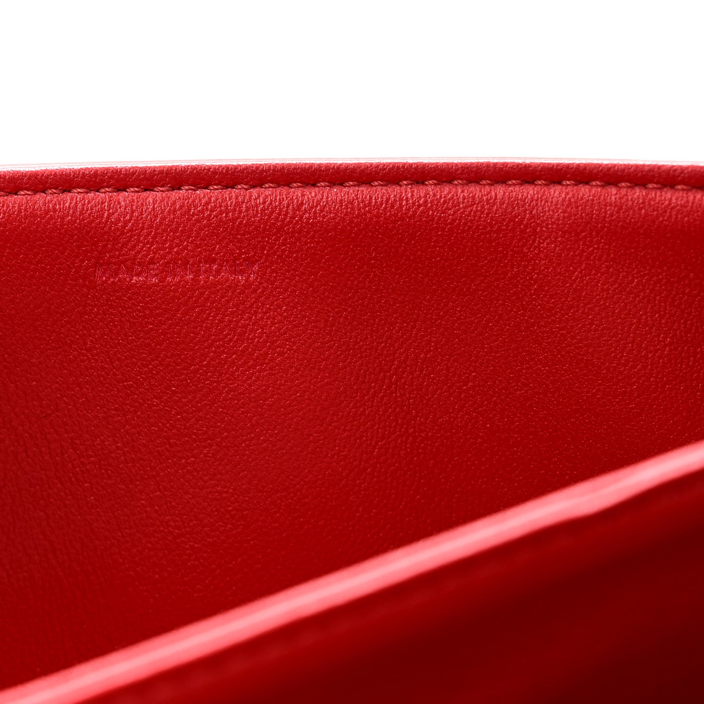 Shiny Calfskin Medium Triomphe Red