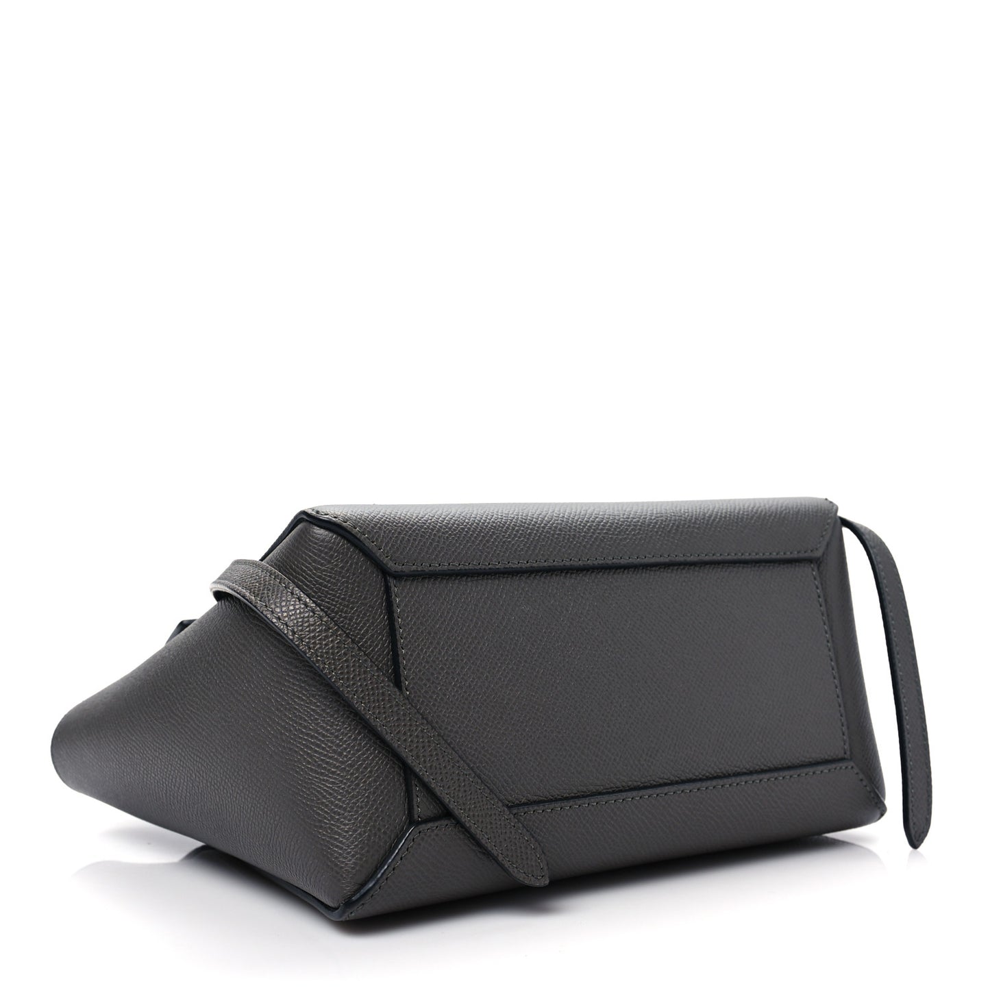 Grained Calfskin Nano Belt Bag Grey