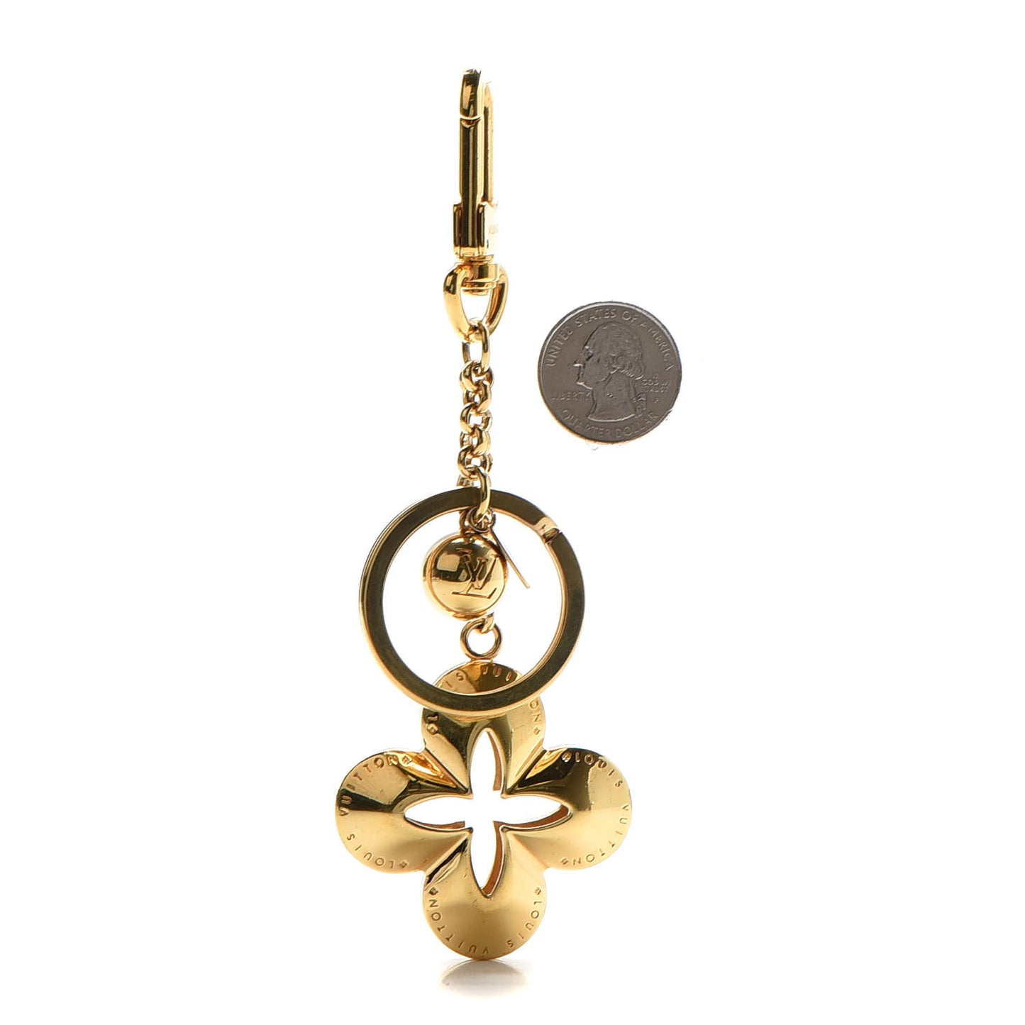 Metal Eclipse Bag Charm Key Holder Gold
