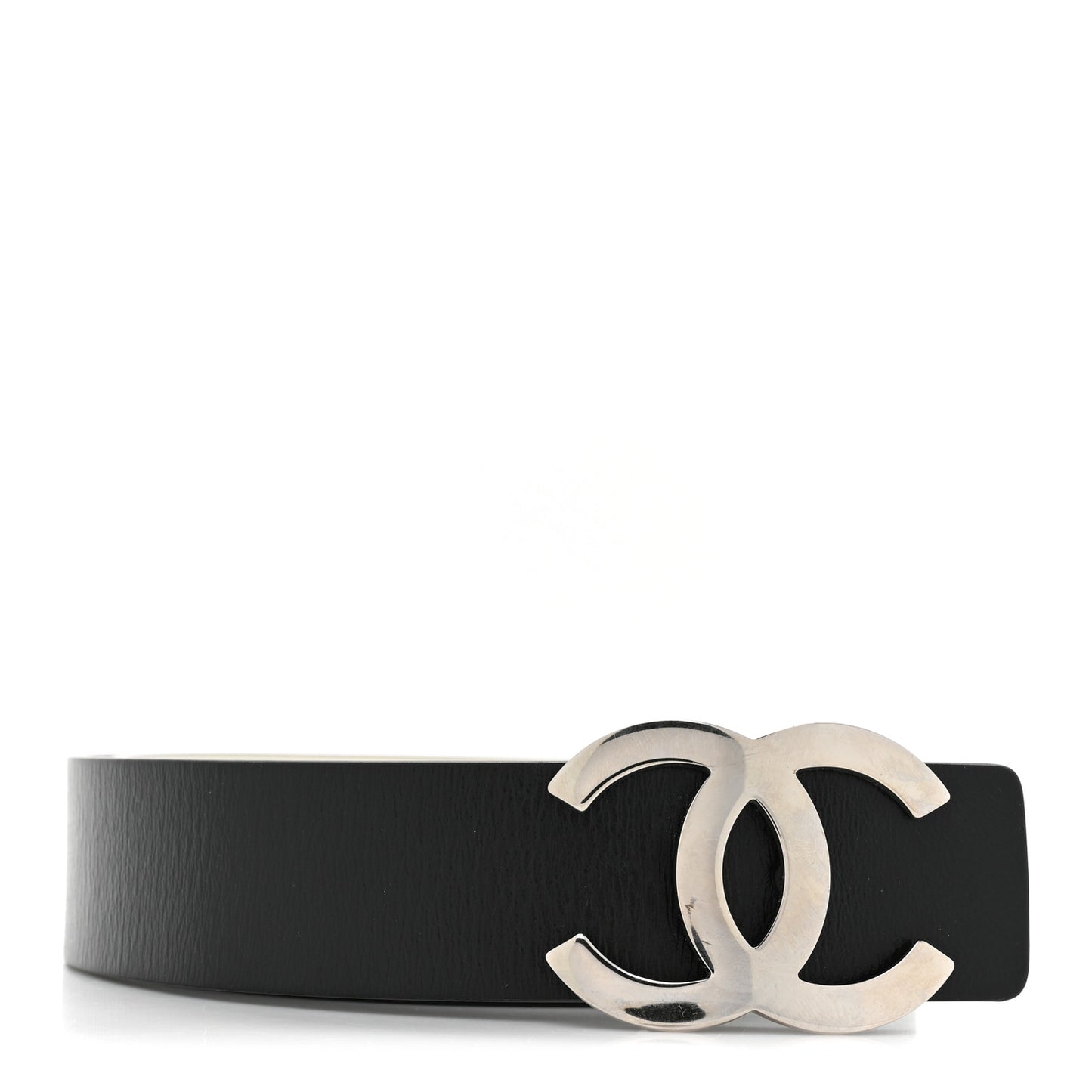Patent Calfskin CC Reversible Belt 85 34 Black White
